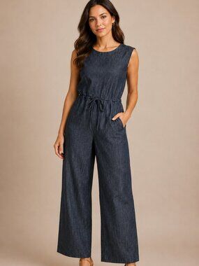 Maiyet Dark Blue Sleeveless Jumpsuit Size 8